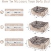 Rectangle Dog Bed for Large Medium Small Dogs - Washable Orthopedic Sofa Bed, Soft Breathable Puppy & Pet Cuddler - 4 of 4