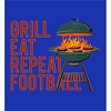 Grill, Eat, Repeat, Football Youth Crew Neck Short Sleeve Tee - 2 of 2