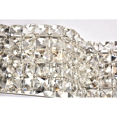 Chrome Crystal 3-Light Wall Sconce with Royal Cut Crystals