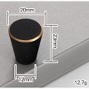 attop 8Pcs 0.79"x0.98" Solid Brass Dresser Drawer Knobs and Pulls Black Cabinet Pulls Furniture - 3 of 4