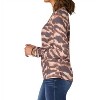 Women's Ruched Side Knit Top - Democracy - 3 of 4