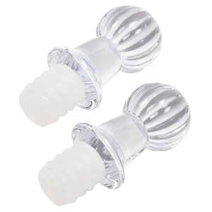 Chef Craft 2 Piece Durable Plastic Triple Seal Wine Bottle Stoppers Set - 1 of 2