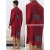 Lars Amadeus Men's Henley Collar Color Block Plaid Nightshirt - 4 of 4
