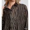 Women's Pleated Print Velvet Top - umgee - 4 of 4