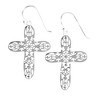 Dicksons 73-9074P Petal Cross 1/8 inch Silver Plated Metal Women's Hook Endearrings on Presentation Card - 2 of 2
