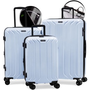 Nonstop New York Elite Lightweight Expandable 3 Piece spinner Luggage Set+ 3 packing cubes - 1 of 4