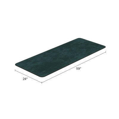 Forest Green Memory Foam Non-Slip Bathroom Rug 24" x 60"
