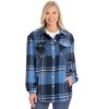 Collections Etc Ladies Flannel Button Front Shirt Jacket - 3 of 4