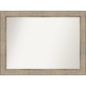 Amanti Art 44"x33" Non-Beveled Trellis Silver Wood Wall Mirror : Modern Design, Includes Mounting Hardware - 1 of 4