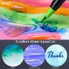 Professional Watercolor Brush Markers Pen 48 Colors of Ohuhu, Water Based Drawing Marker Brushes W/A Blending Aqua Pen, Water Soluble - 4 of 4