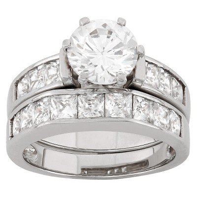 sterling silver engagement rings with cubic zirconia