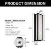 DORESshop 25 in. 30-Watt Black Outdoor Rectangle Hardwired Integrated LED Lantern Wall Sconce with Resin Shade 3000K Waterproof - 4 of 4