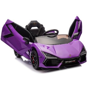 Orange 12V Ride On Car for Kids, Electric Vehicle, Car Toy for Boys & Girls, with Bluetooth, USB, Music, Remote Control, Headlight - 1 of 4