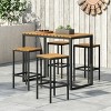 Christopher Knight Home Elkhart Outdoor Modern Industrial Acacia Wood 5 Piece Bar Set - 2 of 4