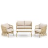 Outdoor Patio Furniture Set All Weather Wicker Conversation Set - 3 of 4