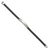 Chisel Stainless Steel Brushed Black PU Textured Leather 8.25" ID Bracelet - 3 of 4