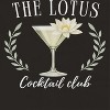 Rerun Island Women's Lotus Cocktail Club Luxury Paradise Drama Short Sleeve Graphic Cotton T-Shirt - 2 of 4