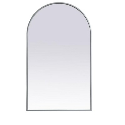 Elegant Lighting Metal Frame Arch Mirror 24x40 Inch in Silver