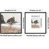 Americanflat 20x20 Picture Frame with Polished Plexiglass - Use as 8x10 Frame with Mat or 20x20 Frame Without Mat - Streamline Collection - Black - 2 of 4