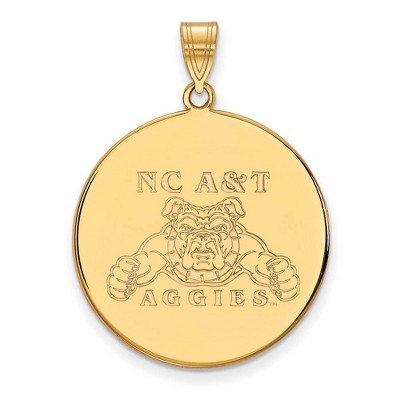 Black Bow Jewelry 14k Yellow Gold North Carolina A&T State Aggies NCAA Extra Large Pendant