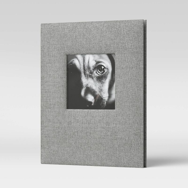 7&#34; x 9&#34; Photo Album with Frame Front Gray 2 Per Page - Threshold&#8482;, 4 of 5