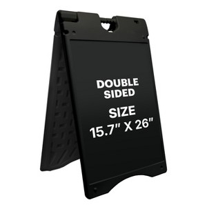 Jumbl 15.7” x 26” A-Frame Sign, Weatherproof Outdoor Sandwich Board for Sidewalk & Business Use - 1 of 4