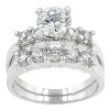 Slickblue Timeless Classic Wedding Set with Round Cubic Zirconia - Elegant Bridal Ring for Women - 2 of 3
