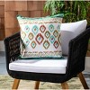 Indoor/Outdoor Abela Pillow - Multi - 18"X18" - Safavieh - 2 of 3