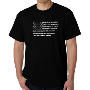 LA Pop Art Men's Word Art T-shirt - Glory Hallelujah Flag - 1 of 4