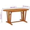 vidaXL Patio Table 63"x33.5"x29.5" Solid Wood Eucalyptus - 4 of 4