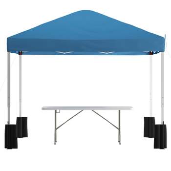 Flash Furniture 8'x8' Outdoor Pop Up Event Slanted Leg Canopy Tent With  Carry Bag, Canopies, Sports & Outdoors
