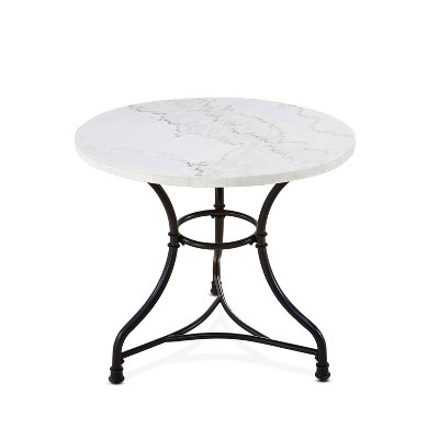 Charming Bistro Farmhouse 38" Round Marble Dining Table