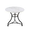 Claire Round Cafe Table White/Black - Steve Silver Co.: 34" Iron Base, Marble Top, Seats 2 - 2 of 4