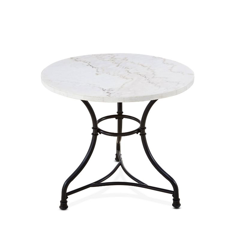 Claire Round Cafe Table White/Black - Steve Silver Co., 3 of 6