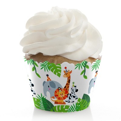 thumbnail image 2 of Jungle Animals Cake Insert Cupcake Toppers Jungle Safari Birthday Party Decor Kids Birthday Party Supplies Baby Shower Favors 2 of 11