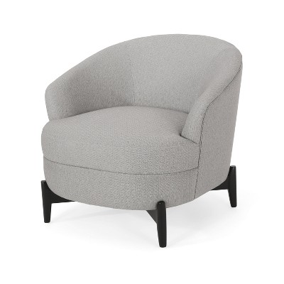 NicBex Boucle Accent Chair,Upholstered Living Room Chairs with Mid-Height Backrest,Modern Comfy Armchair,Barrel Club Chair for Living Room