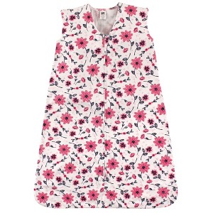 Hudson Baby Infant Girls Cotton Sleeveless Wearable Sleeping Bag, Sack, Blanket, Botanical - 1 of 1