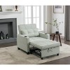 LOVMOR Single/Two Pull Out Sleeper Chair Bed, Convertible Futon Sofa Chair Bed, Sofa Couch Bed with USB Ports, Pillow, Cup Holders, Side Pockets - 3 of 4