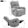 Christopher Knight Home Elmsford Modern Swivel Rocking Chenile Upholstered Massage Recliner Chair - 3 of 4