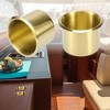 Unique Bargains Stainless Steel Universal Cup Drink Holder Replacement for Boats RVs Gold Tone 2.17"x3.15" - 2 of 4