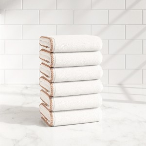 Boho Border Cotton Quick-Dry Towel Set - Great Bay Home - 1 of 4