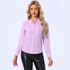 INSPIRE CHIC Women's Metallic Vintage Long Sleeve Gilding Shiny Dots Stars Top - 3 of 4