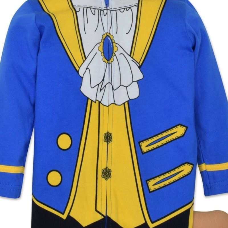 Disney Beauty and The Beast Baby Zip Up Cosplay Costume Coverall Tail Newborn to Toddler, 5 of 10