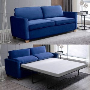 Mjkone Modern Velvet  2-in-1 Pull Out Sleep Sofa Bed - 1 of 4