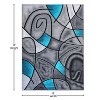 Emma and Oliver Contemporary Abstract Geometric Olefin Accent Rug in Gradient Shades with Natural Jute Backing - 4 of 4