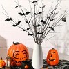 Racxily 8 PCS Curly Willow Branches 29.5 Inch Artificial Bendable Stems Black Branches With 32Pcs Halloween Bat Stickers - 2 of 4