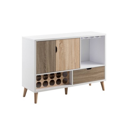 Hoff Contemporary Buffet Glossy White and Weathered Sand - HOMES: Inside + Out