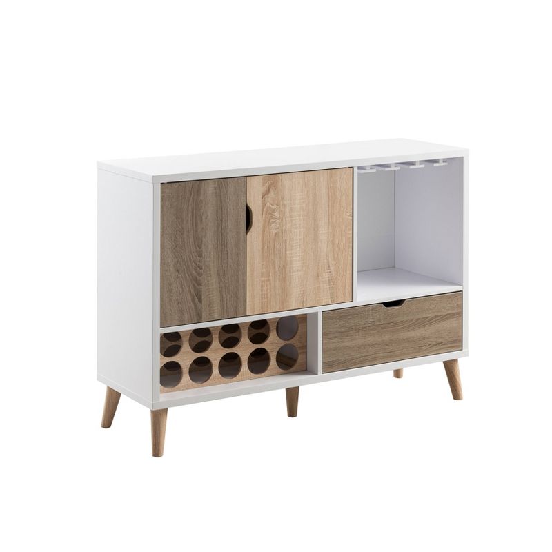 Hoff Contemporary Buffet Glossy White and Weathered Sand - HOMES: Inside + Out, 1 of 5