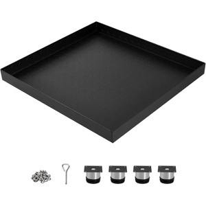 Coucheta Washing Machine Pan,Heavy-Duty Leak-Proof Drip Tray with 4 Anti-Vibration Feet, Carbon Steel Floor Saver for Washer & Dryer,Multi-Size - 1 of 4