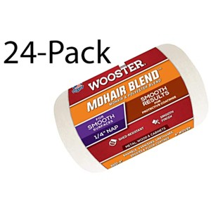 Wooster Genuine 4" Mohair Blend 1/4" Nap Roller Cover 24-Pack, R207-4-24PK - 1 of 1